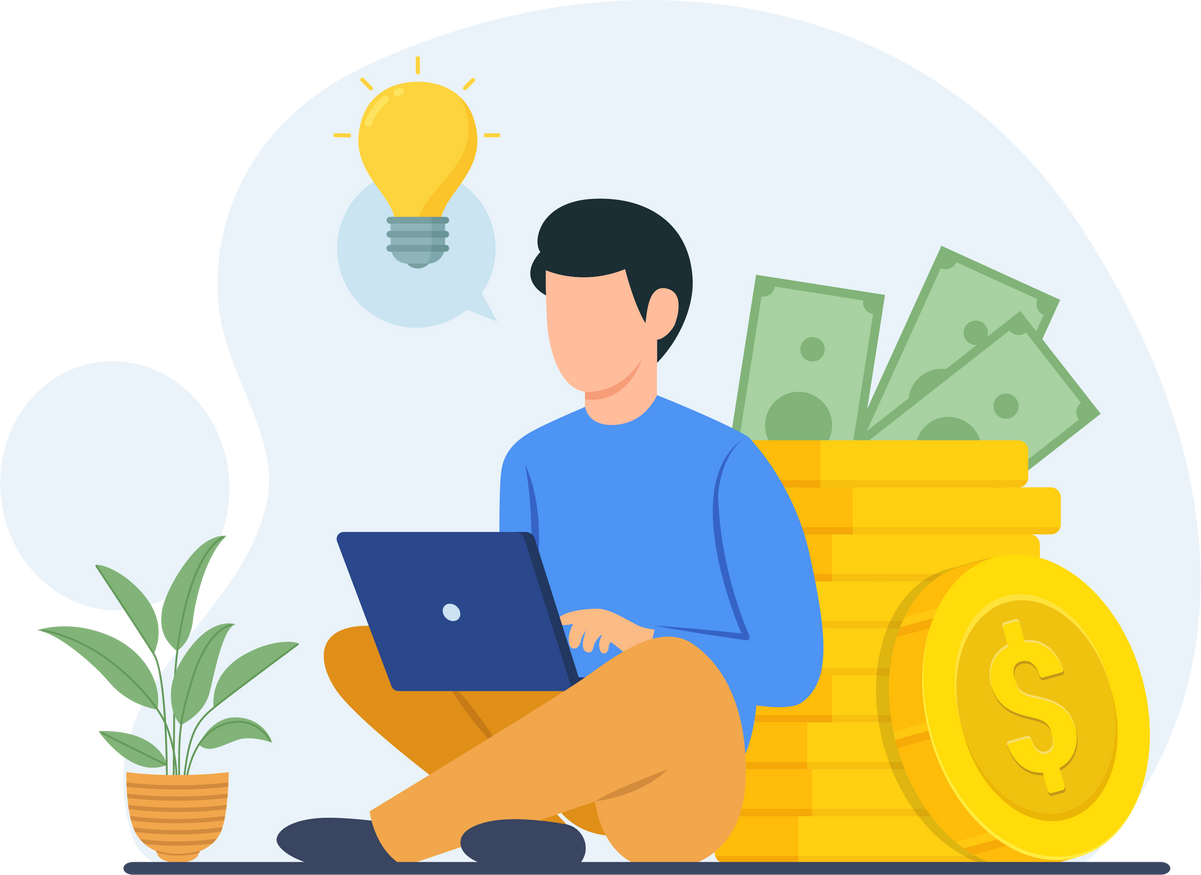 Freelancer making money online